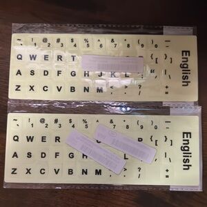 Glow-in-the-Dark English Keyboard Stickers